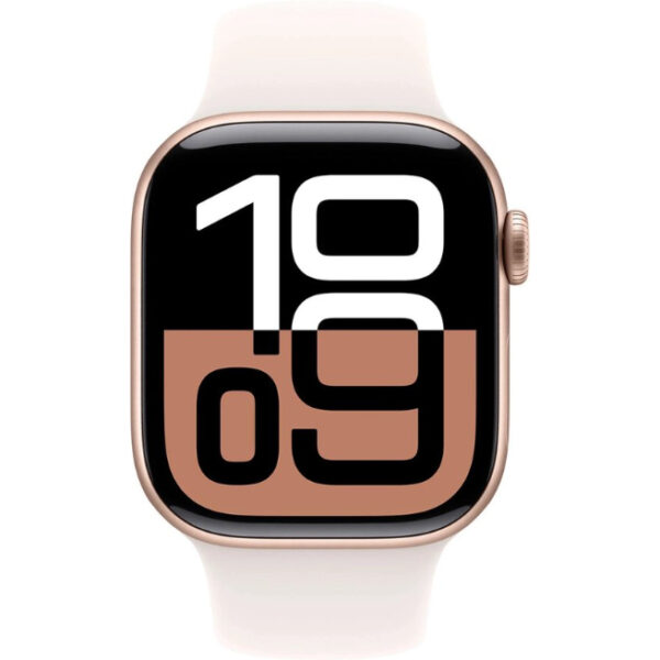 Apple Watch Series 10 - WiFi - 46mm - Rose Gold Aluminum Case with Light Blush Sport Band - M/L