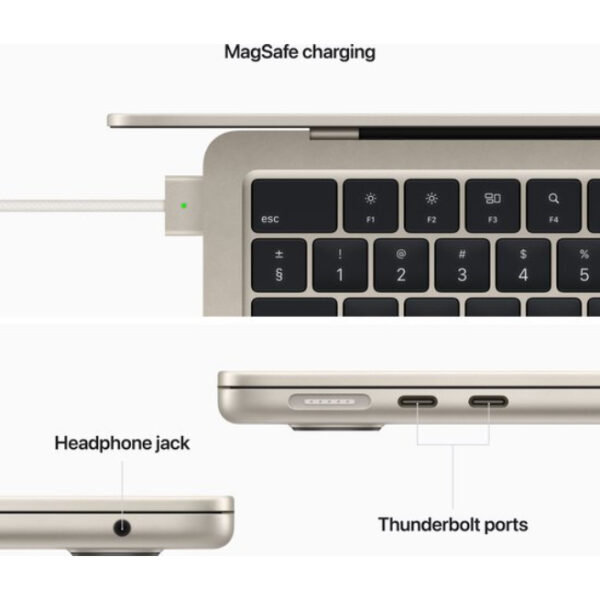 Apple MacBook Air (2022) MLY13FN/A - 13.6 inch - Apple M2 - 256 GB - Starlight - Azerty