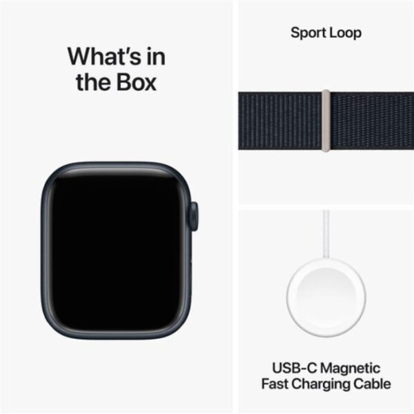 Apple Watch Series 9 - 45mm - Case with Midnight Sport Loop - Midnight Aluminum