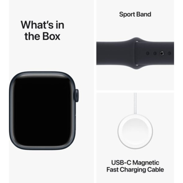 Apple Watch Series 9 - 45mm - Midnight Aluminum Case with Midnight Sport Band - M/L