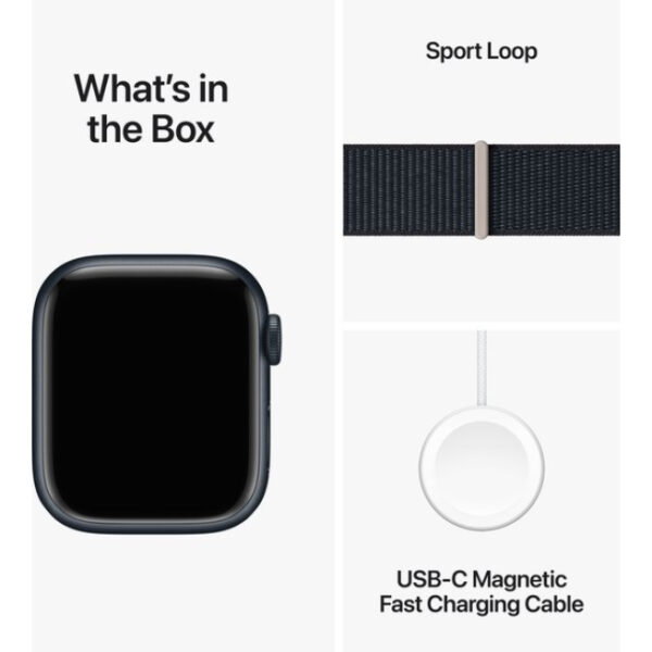 Apple Watch Series 9 - 41mm - Case with Midnight Sport Loop - Midnight Aluminum