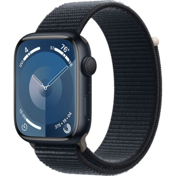 Apple Watch Series 9 - 45mm - Case with Midnight Sport Loop - Midnight Aluminum