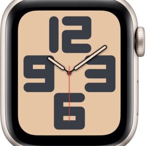 Apple Watch SE 2024 40mm Starlight Aluminium Case with Starlight Sport Band - S/M
