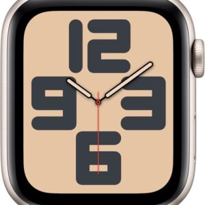 Apple Watch SE 2024 44mm Starlight Aluminium Case with Starlight Sport Band - M/L