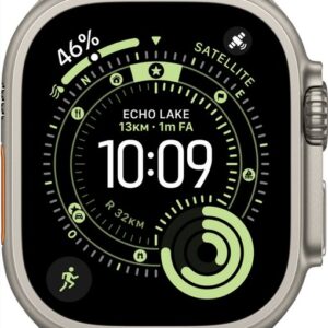 Apple Watch Ultra 3 Cellular 49mm Natural Titanium Case with Blue/Bright Blue Trail Loop - M/L